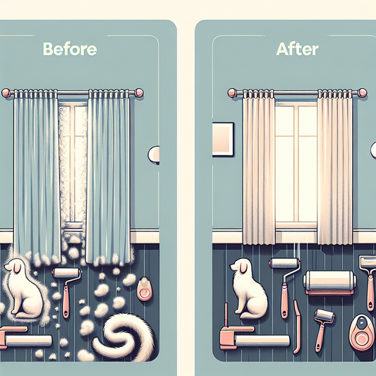 The Easiest Way to Clean Pet Hair off Curtains