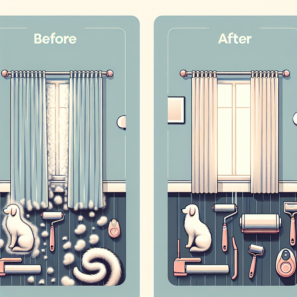 The Easiest Way to Clean Pet Hair off Curtains
