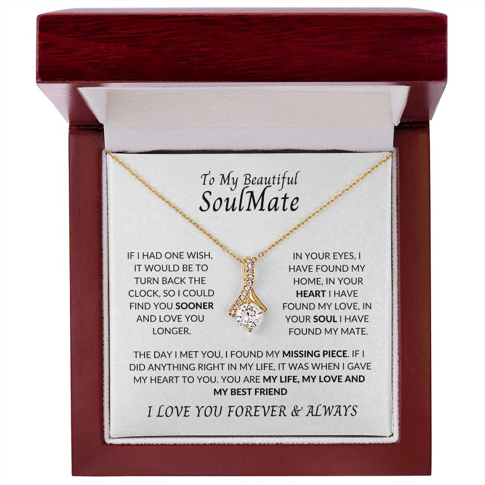 To My Beautiful Soulmate | I Love You, Forever & Always - Alluring Beauty necklace