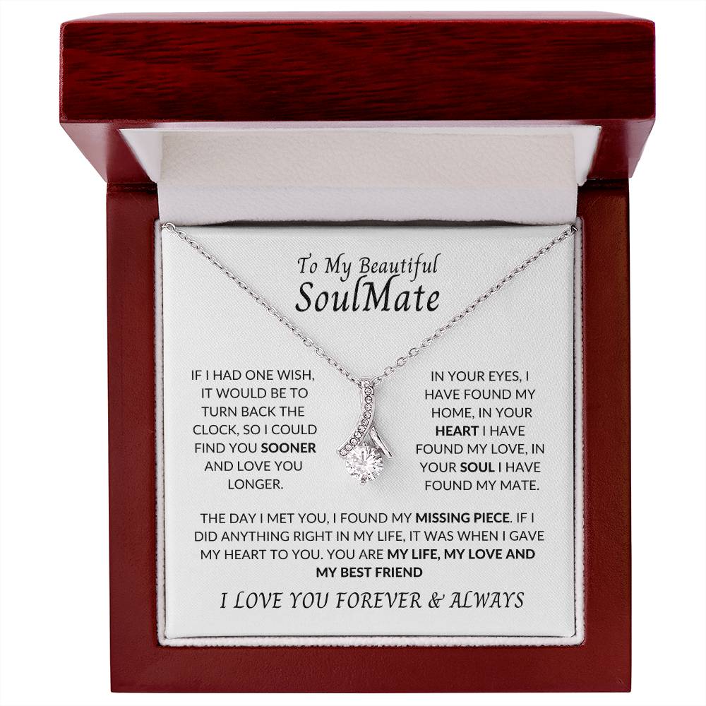 To My Beautiful Soulmate | I Love You, Forever & Always - Alluring Beauty necklace