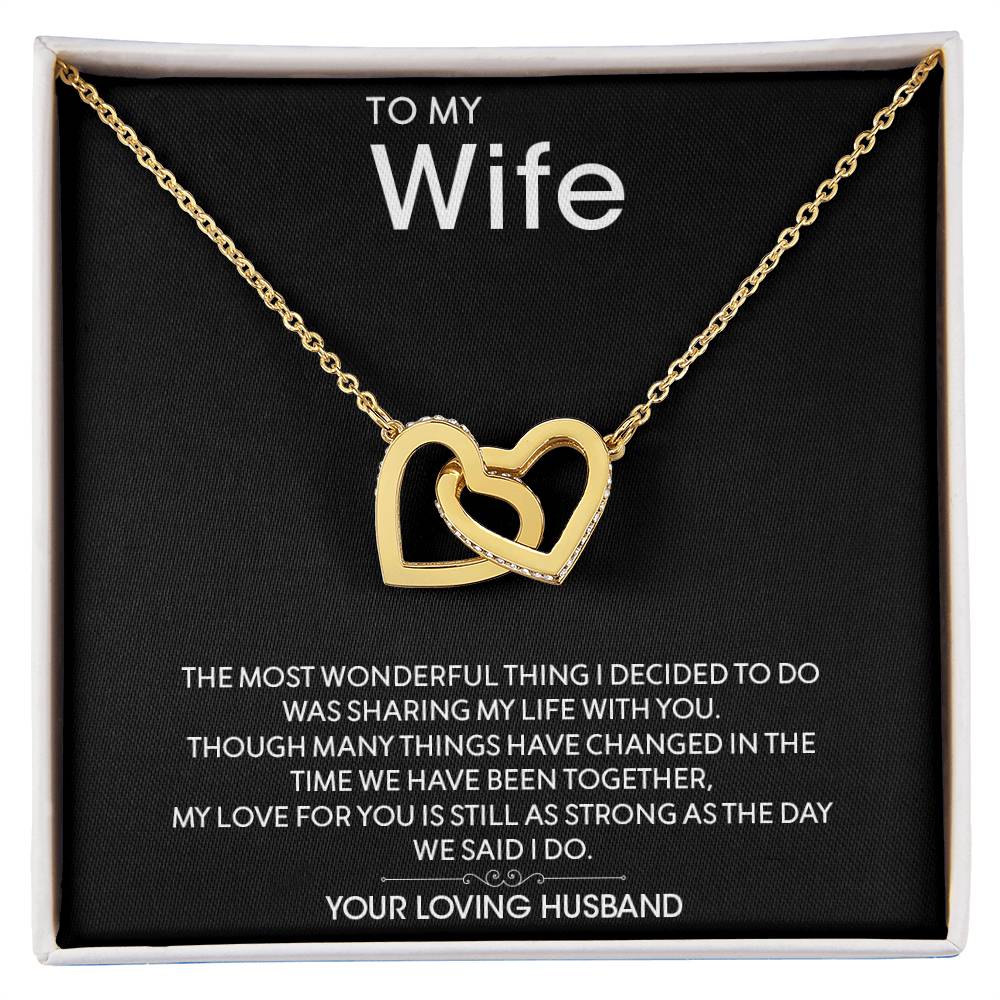 To My Wife | Interlocking Hearts necklace