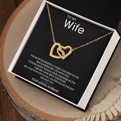 To My Wife | Interlocking Hearts necklace