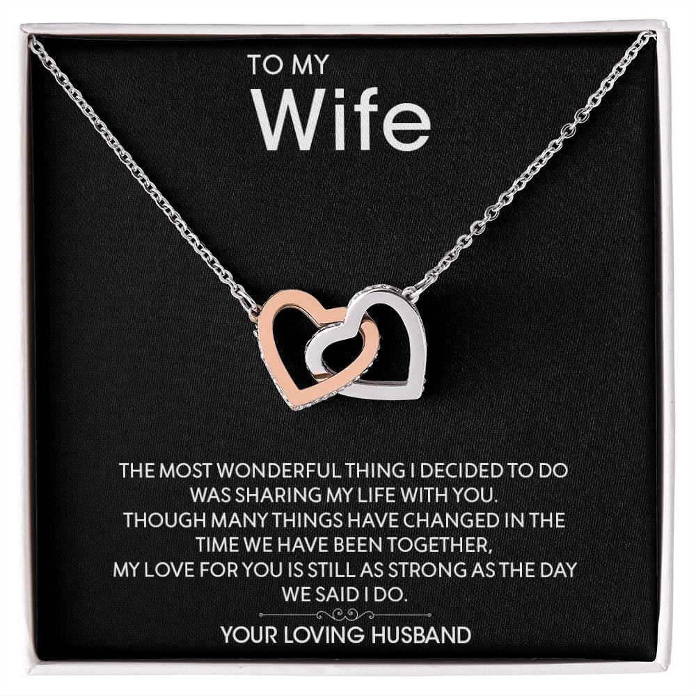 To My Wife | Interlocking Hearts necklace