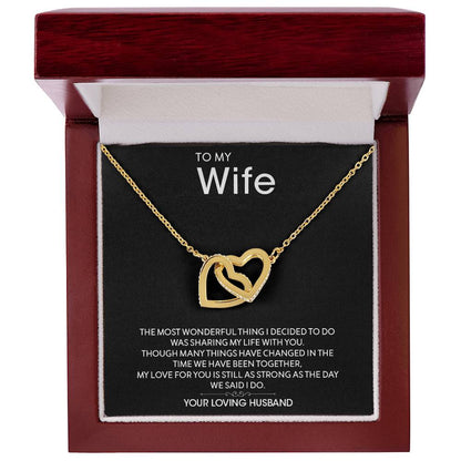 To My Wife | Interlocking Hearts necklace