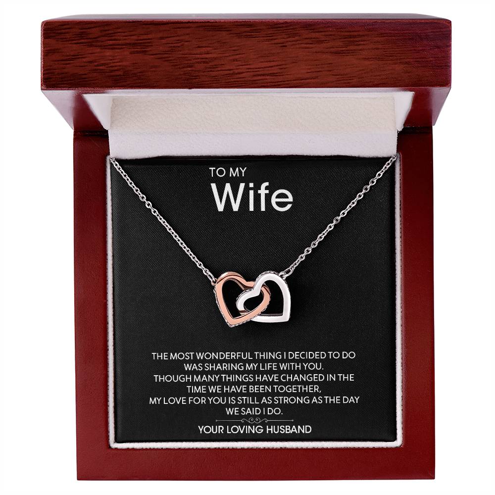 To My Wife | Interlocking Hearts necklace