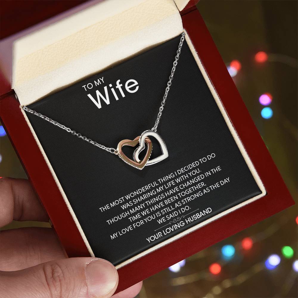 To My Wife | Interlocking Hearts necklace